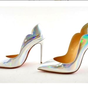Christian Labouton Hot chick  iridescent leather pumps